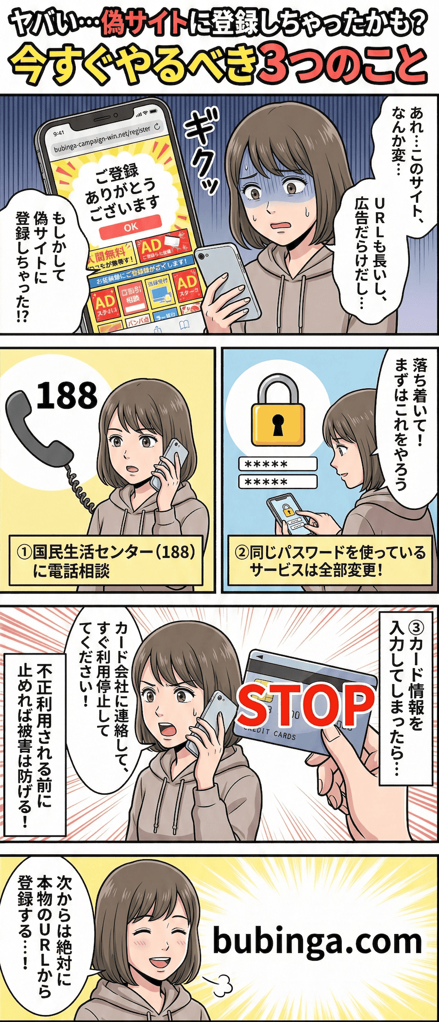 ブビンガの偽サイトに引っかかったら