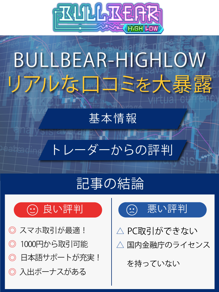 BULLBEAR-HIGHLOWの評判・口コミは？運営会社や注意点を徹底解説！