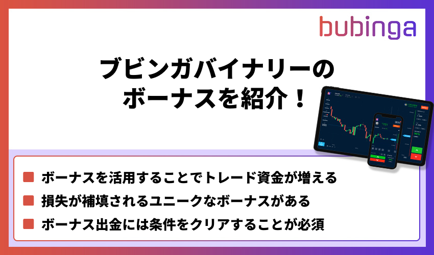 ブビンガバイナリーのボーナス全解説【2026年7月】170%初回入金ボーナスの受取方法を解説