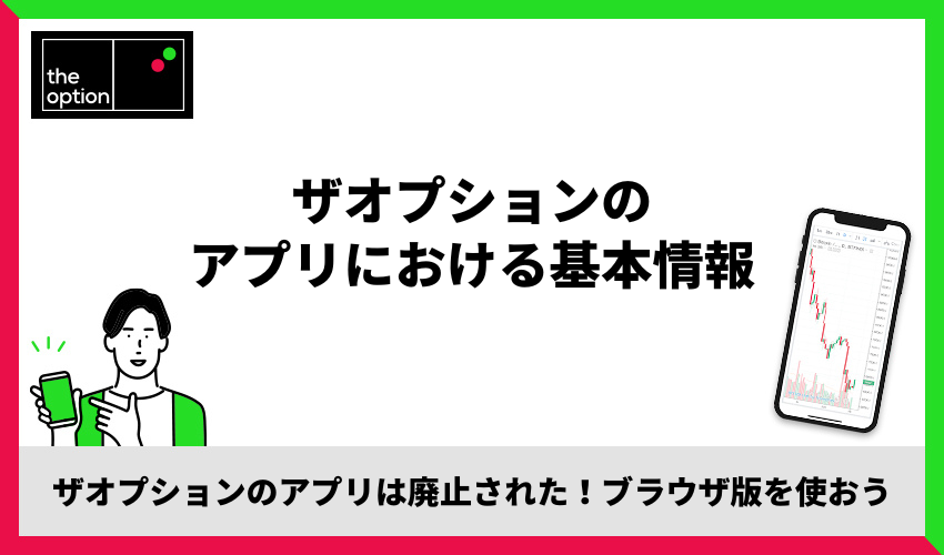 ザオプションのアプリにおける基本情報
